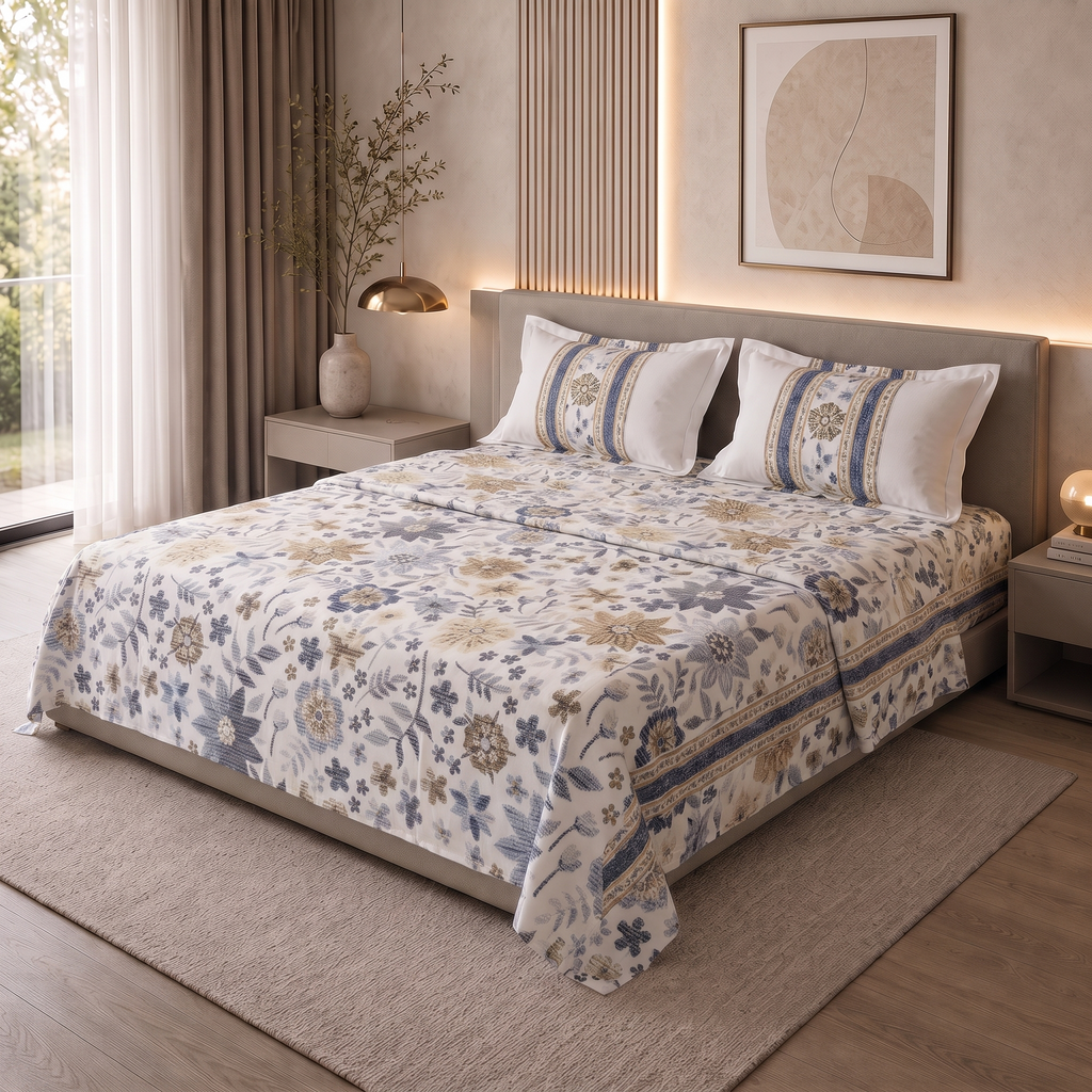 Parure de Lit 100% Coton 6 Pièces — 240x260 Modèle 5
